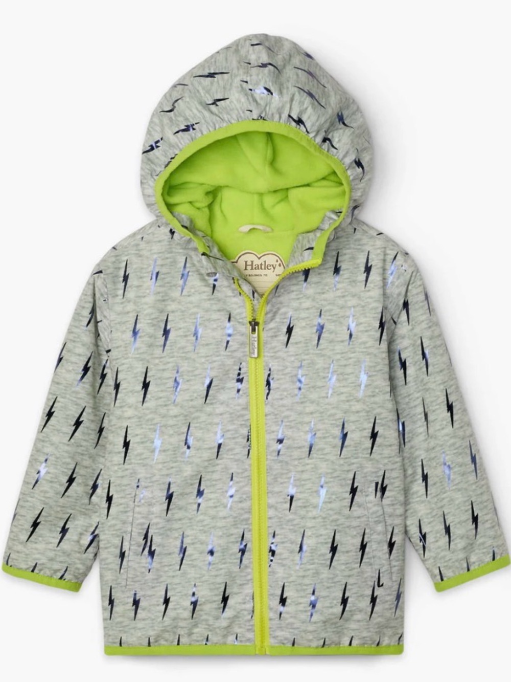 Hatley Lightning Bolts Microfiber Rain Jacket Size 5